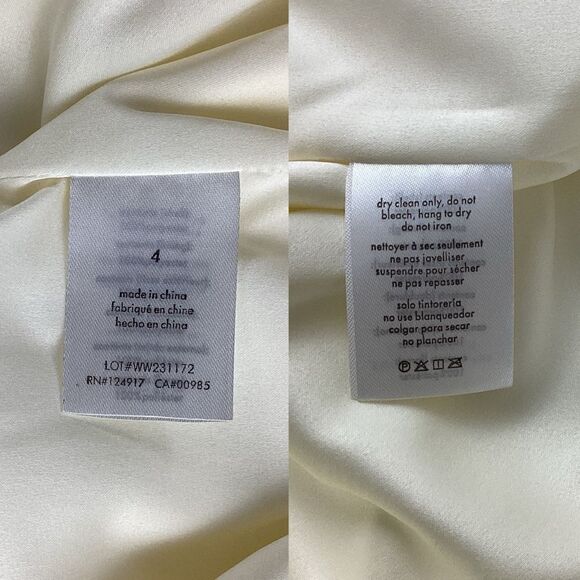 WeWoreWhat Size 4 NWT Strapless Peplum Mini Dress in Ecru Cream Ivory - Picture 11 of 12